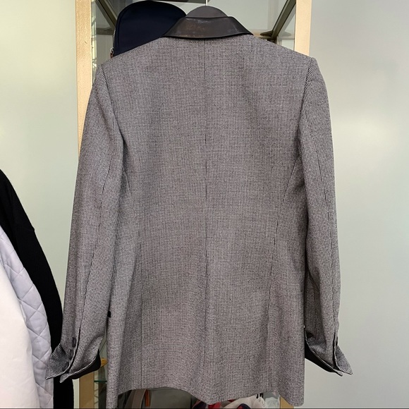 Barbara Bui Jacket Black Leather Collar Blazer - Picture 5 of 15